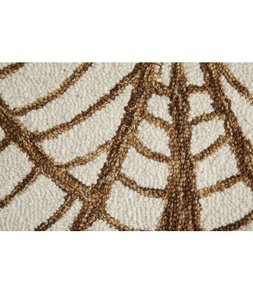Feizy Wallace White/Brown WAL8A44F 2 ft. X 3 ft. Rect. Rug