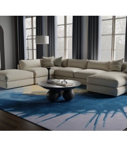 Feizy Kawai Blue/Gold/Gray KAW8987F 8 ft. X 10 ft. Rect. Rug