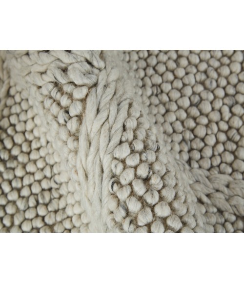 Feizy Berkeley Casual Solid, Ivory/Gray, 9'-6" x 13'-6" Area Rug