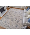 Feizy Pasha BEIGE/BLUE PAS39M7F 2 ft. X 3 ft. Rectangle Rug