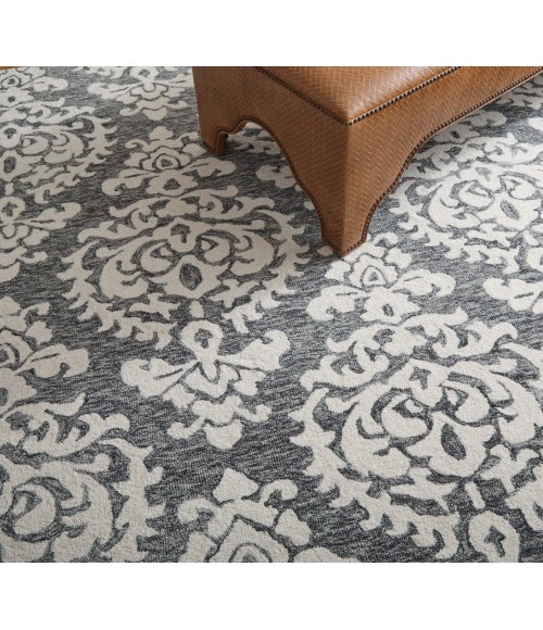 Feizy Belfort Gray/Ivory/Black Rug 8698A26F 8 ft. X 10 ft. Rect. - Rugs Town Feizy Belfort Gray/Ivory/Black 8698A26F 8 ft. X 10 ft. Rect. Rug