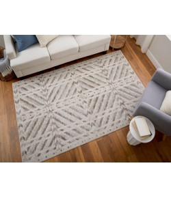 Feizy Vancouver BEIGE/BROWN VNR39NQF 6 ft. 7 in. X 9 ft. 6 in. Rectangle Rug