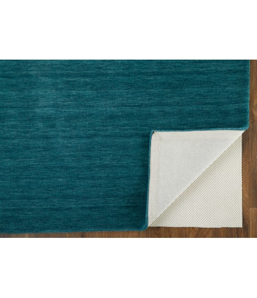 Feizy Luna Casual Solid, Blue/Green, 9'-6" x 13'-6" Area Rug