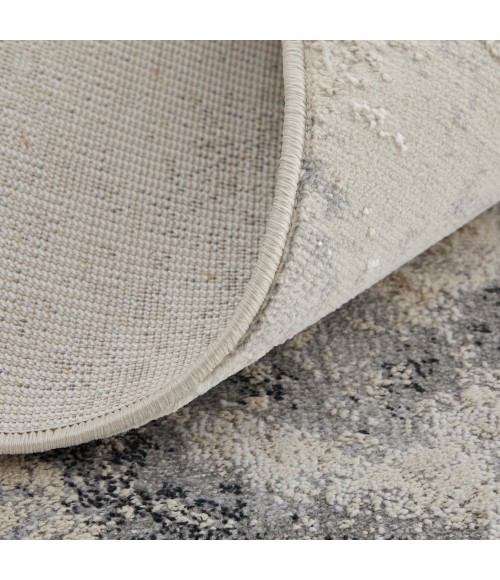 Feizy Astra Industrial Abstract, Gray/Ivory, 8' x 10' Area Rug
