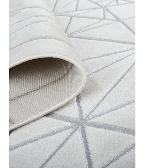 Feizy Micah IVORY/SILVER Rug 6943045F 5 ft. X 7 ft. Rectangle - Rugs Town Feizy Micah IVORY/SILVER 6943045F 5 ft. X 7 ft. Rectangle Rug