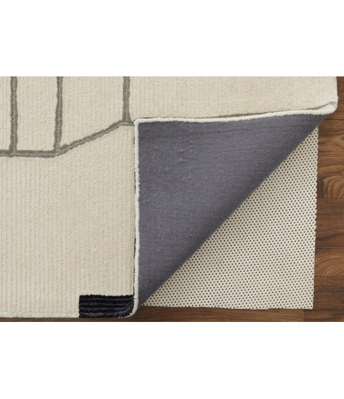 Maguire Area Rug Feizy Maguire Industrial Abstract, Ivory/Gray/Taupe, 9' x 12' Area Rug
