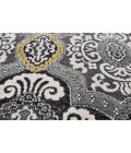 Feizy Bleecker Bohemian & Eclectic Damask, Ivory/Gray/Yellow, 10' x 13'-2" Area Rug