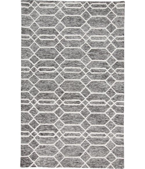 Feizy Belfort Cottage Trellis & Lattice, Gray/Black/Ivory, 12' x 15' Area Rug