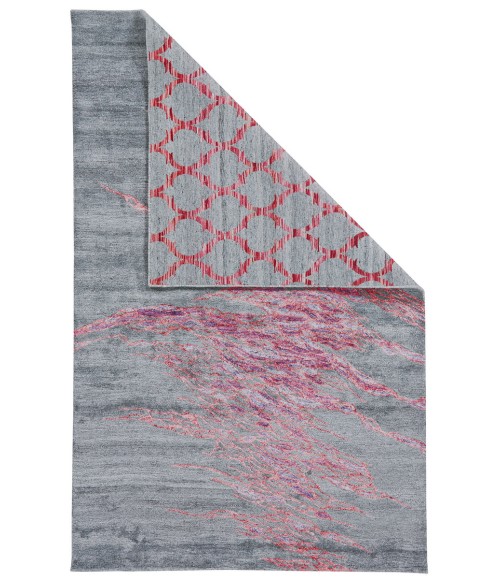 Cosmo Area Rug Feizy Cosmo Casual Watercolor, Red/Gray/Ivory, 9'-6" x 13'-6" Area Rug