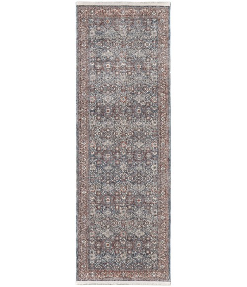 Marquette Area Rug Feizy Marquette Vintage Oriental, Blue/Red, 2'-8" x 12' Runner