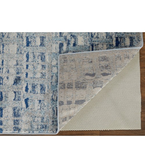 Feizy Edgemont Casual Abstract, Blue/Ivory, 10' x 14' Area Rug