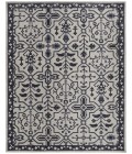 Feizy Fallon Rustic Farmhouse Rug, Ornamental, Light Gray/Black, 10ft x 14ft