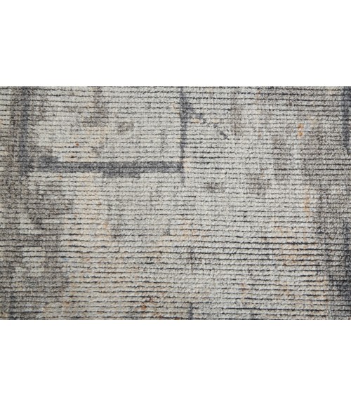 Feizy Alford Minimalist Eyelash Wool Rug, Light Gray/Brown, 3ft-6inx5ft-6in Accent Rug