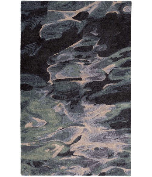 Amira Area Rug Feizy Amira Contemporary Watercolor Rug, Iceberg Green/Mist Blue, 8ft x 10ft Area Rug