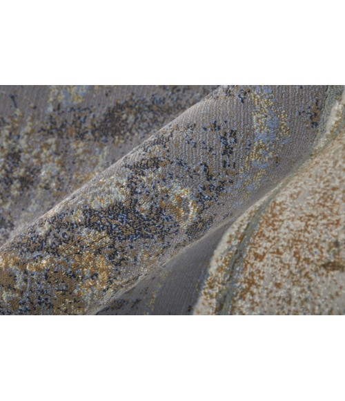 Clio Area Rug Feizy Clio Industrial Watercolor, Brown/Gray/Black, 7'-9" x 10' Area Rug