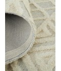 Anica Area Rug Feizy Anica Moroccan Chevorn Wool Tufted Area Rug, Ivory/Chambray Blue, 10ft x 14ft