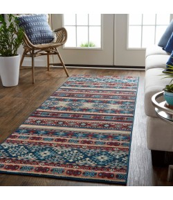 Feizy Nolan 39ATF BLUE/RUST Area Rug 2 ft. 10 in. X 7 ft. 10 in. Runner