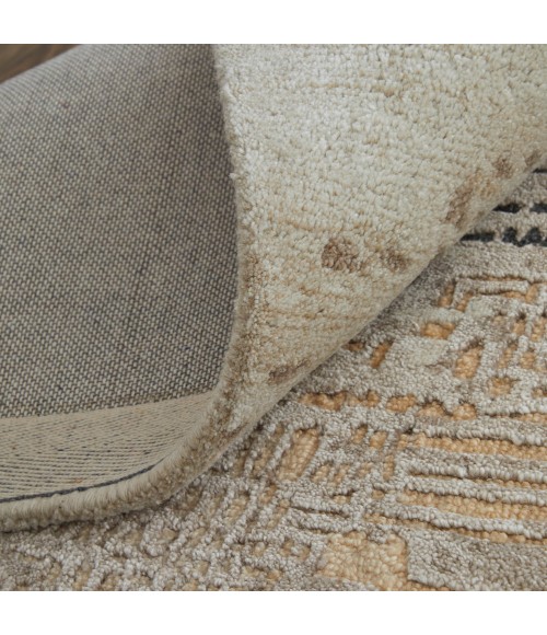 Feizy Zarah Bohemian & Eclectic Abstract, Brown/Tan/Black, 3'-6" x 5'-6" Accent Rug