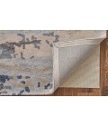 Feizy Everley Abstract Tufted Wool Rug, Ivory Sand/Ice Blue, 9' x 12' Area Rug
