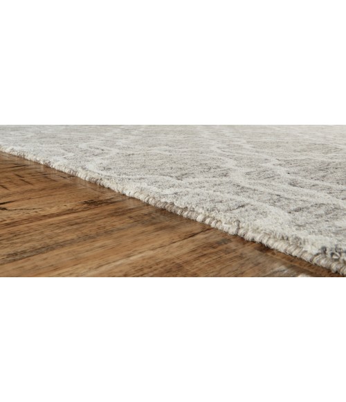Feizy Belfort Cottage Trellis & Lattice, Gray/Ivory, 10' x 14' Area Rug