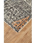 ARAZAD Rug Feizy ARAZAD 8479F IN BLACK/TANGERINE 8' x 8' Round Area Rug
