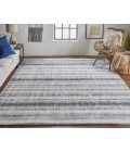 Feizy  Mackay Handwoven Graident Rug, Dark Slate Blue, 9ft x 12ft Area Rug