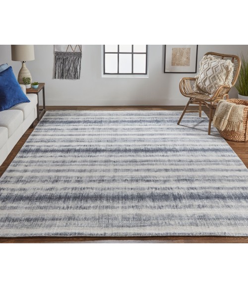 Feizy  Mackay Handwoven Graident Rug, Dark Slate Blue, 9ft x 12ft Area Rug
