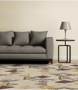 Feizy Fariza I8012 YELLOW/NATURAL Area Rug 5 ft. X 8 ft. Rectangle
