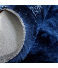 Feizy Indochine Luxury & Glam Solid, Blue/Black, 8' x 8' Round Rug