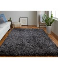 Feizy Stoneleigh Luxury & Glam Solid, Black/Gray, 9' x 12' Area Rug