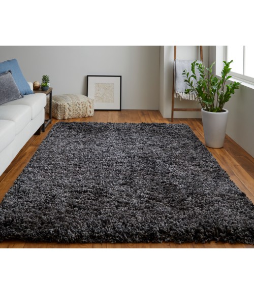 Feizy Stoneleigh Luxury & Glam Solid, Black/Gray, 9' x 12' Area Rug