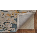 Feizy Everley Abstract Tufted Wool Rug, Light Gray/Golden Yellow, 9' x 12' Area Rug