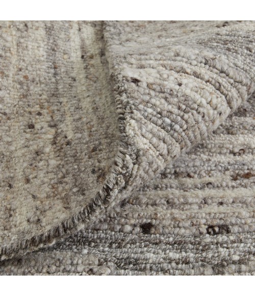 Feizy Navaro Scandinavian Abstract, Gray/Ivory/Taupe, 9' x 9' Round Rug