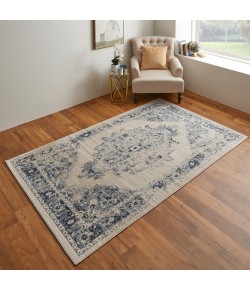 Feizy Camellia 39KLF IVORY/BLUE Area Rug 8 ft. X 10 ft. Rectangle