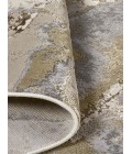 Aura Area Rug Feizy Aura Casual Watercolor, Gray/Ivory/Gold, 8' x 10' Area Rug