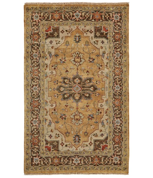 Feizy Ustad Tan/Gold/Taupe 5226112F 7 ft. 9 in. X 9 ft. 9 in. Rect. Rug