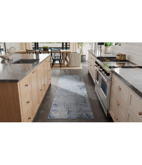 Feizy Sonora Blue/Black Rug SNR39PLF 2 ft. 6 in. X 7 ft. 3 in. Rect. - Rugs Town Feizy Sonora Blue/Black SNR39PLF 2 ft. 6 in. X 7 ft. 3 in. Rect. Rug