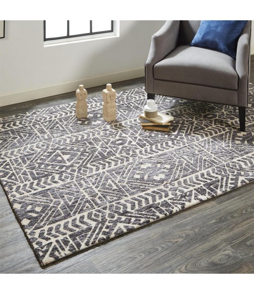 Feizy Colton Cabin & Lodge Southwestern, Gray/Black/Ivory, 9'-6" x 13'-6" Area Rug