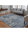 Eastfield Area Rug Feizy Eastfield Casual Abstract, Blue/Ivory, 2' x 3' Area Rug