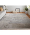 Feizy Anya Industrial Abstract, Ivory/Gray, 2' x 3' Area Rug