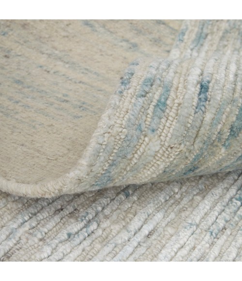 Feizy Brighton Casual Abstract, Blue/Ivory/Silver, 2' x 3' Accent Rug