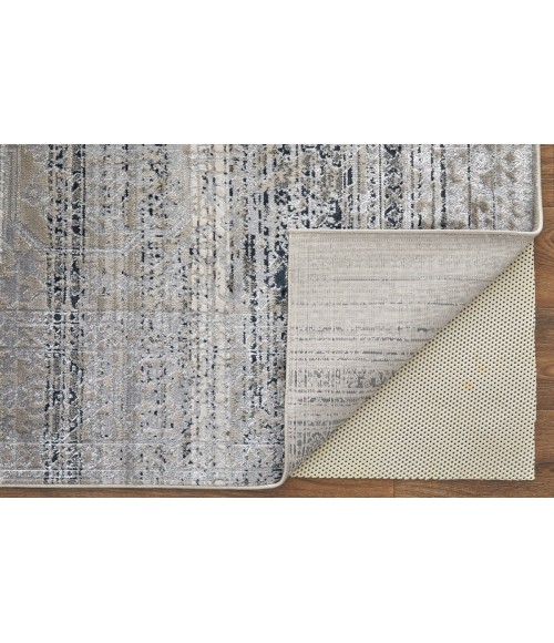 Feizy Macklaine Bohemian & Eclectic Distressed, Taupe/Black/Ivory, 12' x 15' Area Rug