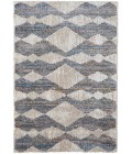 Feizy Mynka Bohemian & Eclectic Diamond, Tan/Ivory/Blue, 7'-11" x 10' Area Rug