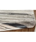 Feizy Micah Industrial Abstract, Silver/Gray/Black, 3'-11" x 6' Accent Rug