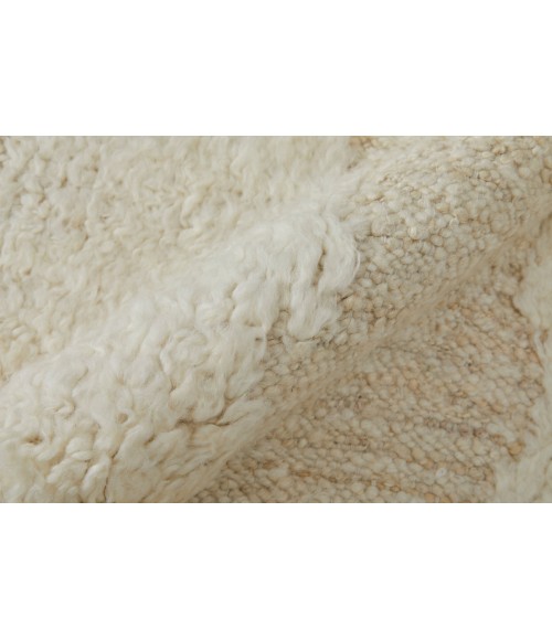 Feizy Ashby Farmhouse Geometric, Tan/Ivory, 9' x 9' Round Rug