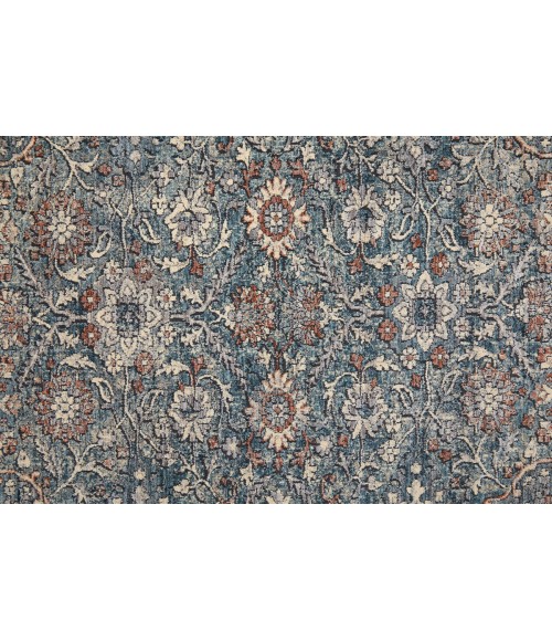 Marquette Area Rug Feizy Marquette Vintage Oriental, Blue/Red, 2'-8" x 12' Runner