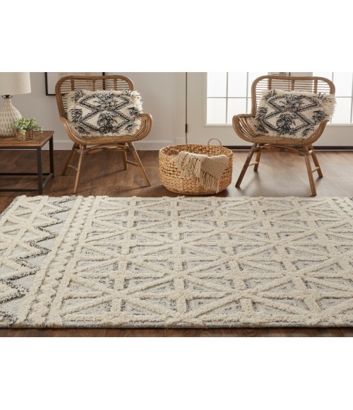 Feizy Anica BLUE/IVORY Rug ANC8007F 6 ft. X 9 ft. Rectangle - Rugs Town Feizy Anica BLUE/IVORY ANC8007F 6 ft. X 9 ft. Rectangle Rug