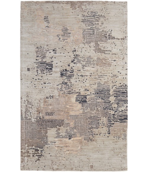 Feizy Zarah Bohemian & Eclectic Abstract, Brown/Tan/Black, 3'-6" x 5'-6" Accent Rug