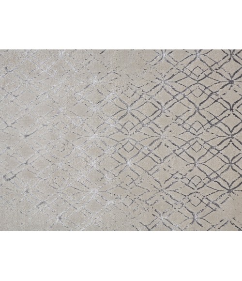 Feizy Micah BEIGE/SILVER Rug 6943047F 5 ft. X 7 ft. Rectangle - Rugs Town Feizy Micah BEIGE/SILVER 6943047F 5 ft. X 7 ft. Rectangle Rug