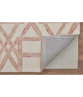 Feizy Lorrain Mid-Century Modern Geometric, Ivory/Pink/Tan, 9'-6" x 13'-6" Area Rug
